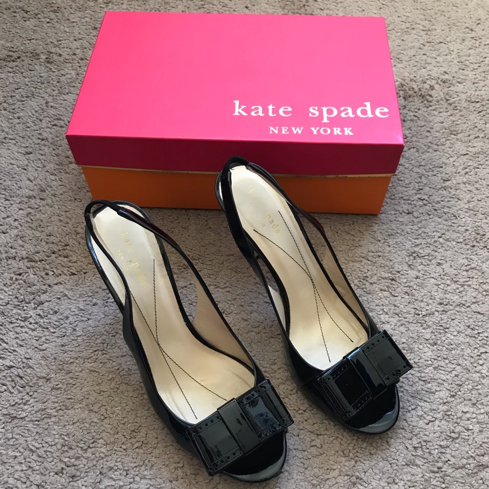 {{SOLD $50}} kate spade ♠️ bow-topped, sling backs